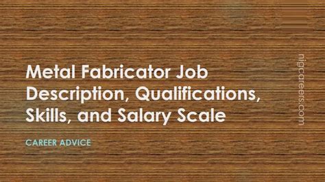 metal fabrication salary range|aluminum fabrication job description.